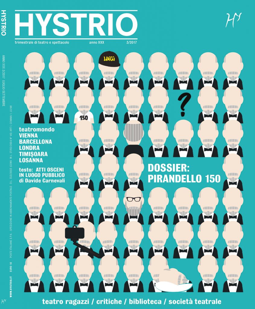 Copertina di Hystrio 32017 (ill. di Max Dezzani)